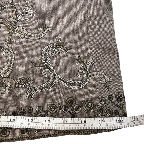 NyGård Petite 10 Embroidered Jacket Wool Blend Beige Cottagecore Academic - Picture 12 of 16